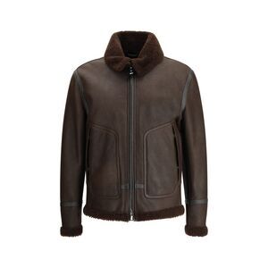 Valstar Men Coburn Aviator Jacket In Waxed Suede Shearling